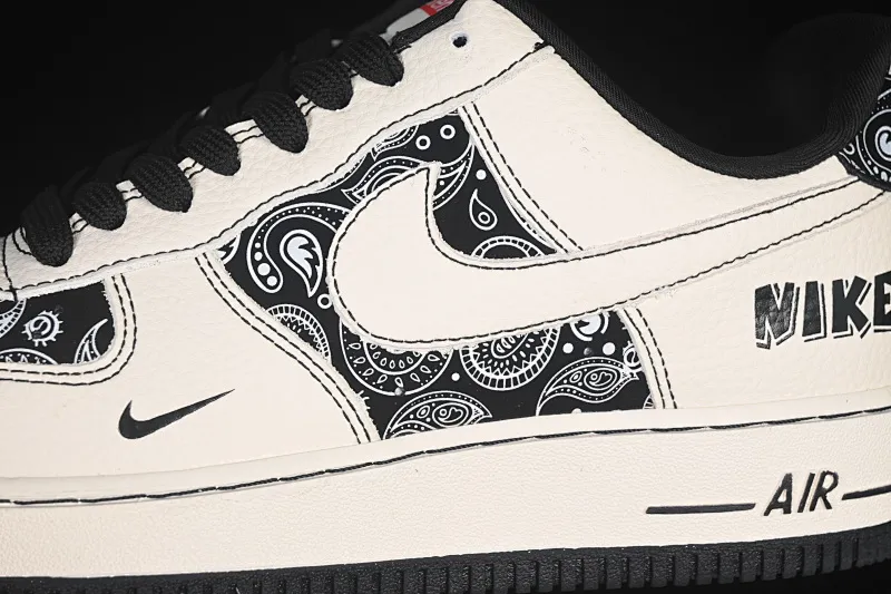 All Categories Nk Air Force 1 Air Force Series Nk Air Force 1 Low Air Force Low Nike Air Force 1'07 Low Cashew Flower Classic White and Black Air Force One Low Casual Shoes ZD1988-005